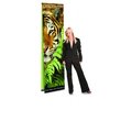 Testrite Visual Products Ultra UB Banner Stands 36 in. Double Ultra Banner Stand- Black UB436